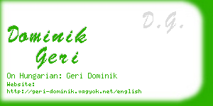 dominik geri business card